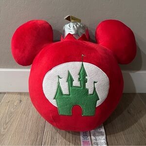 Disney Parks Ornament Red Castle Christmas Disneyland Stuffed World Holiday
